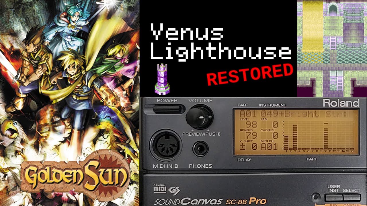 Venus Lighthouse (Restored - Roland SC-88) - Golden Sun