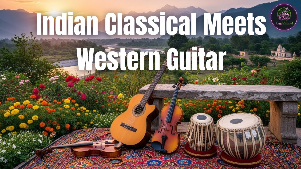 Indian Classical Meets Western Guitar | Violin Tabla Fusion Music