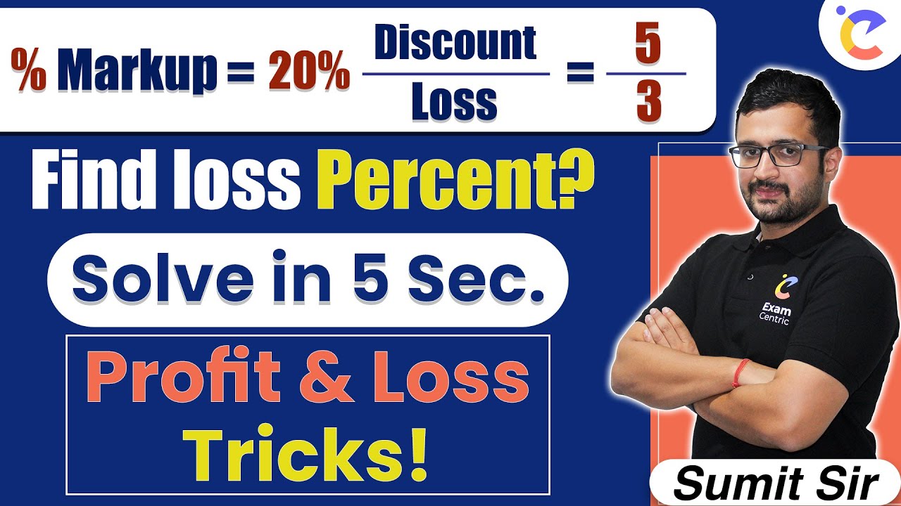 Profit & Loss Tricks by Sumit Sir | Solve in Just 5 Seconds..!😮
