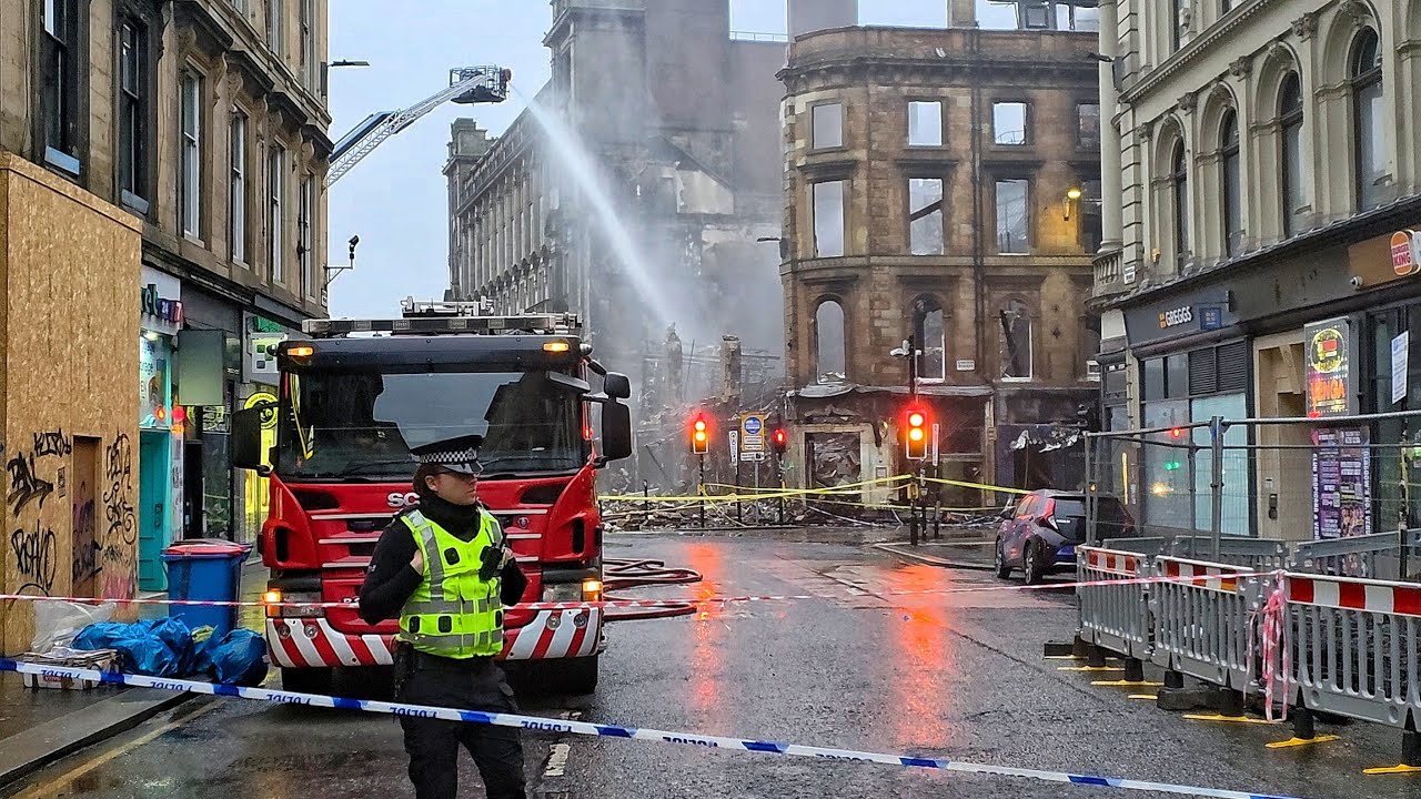 GLASGOW FIRE Continues 48 Hours Later...