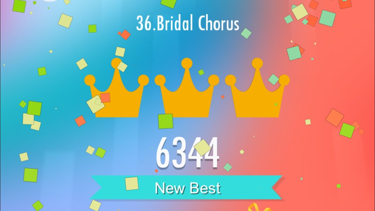 Piano Tiles 2 - Bridal Chorus - 6344 (with mistakes)