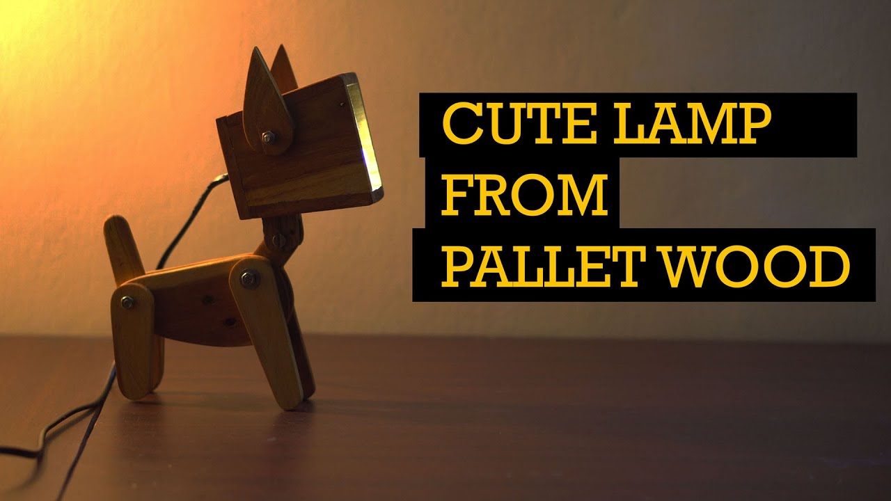 Turning pallet wood into Cute #Night Lamp made (subtitles available)