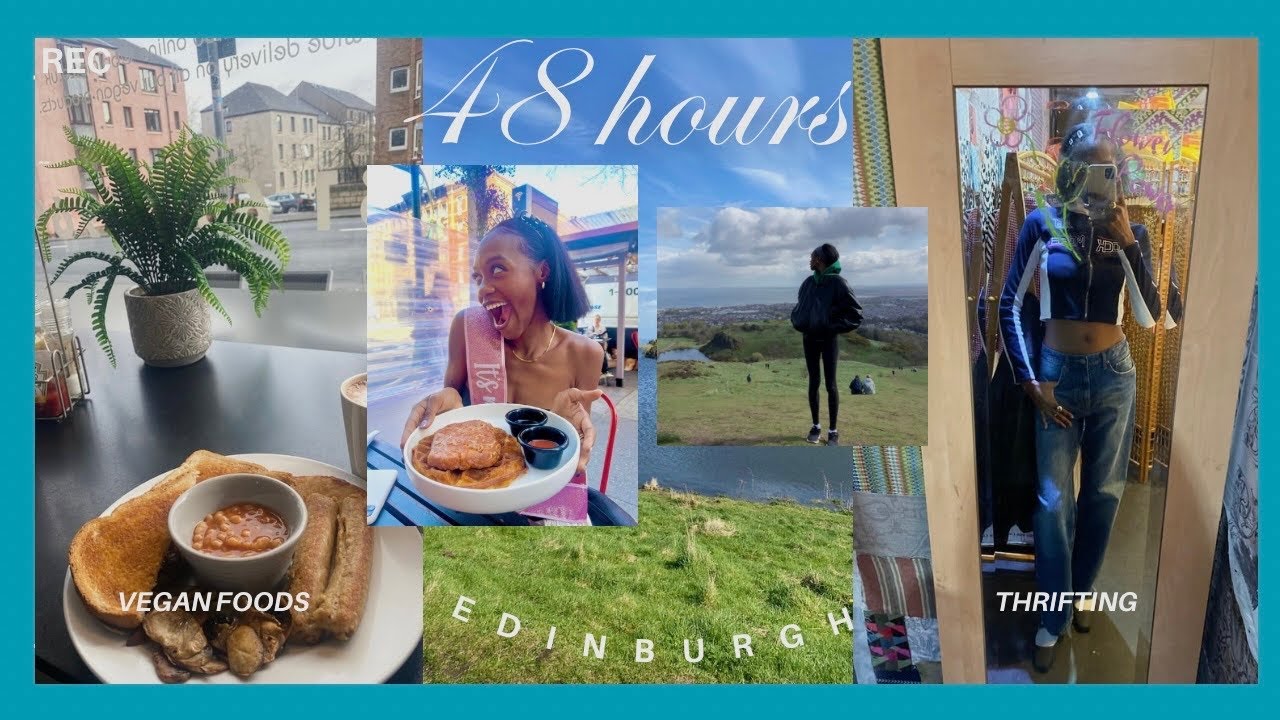 Black women solo trip | Edinburgh 48 hours | thrifting, birthday, hiking, one day locations ♡
