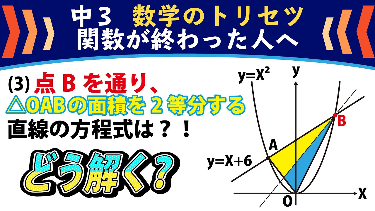 【中３】関数の応用問題【数学のトリセツ(４章)が終わった人へ】