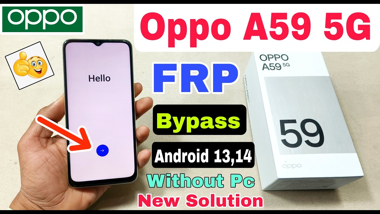Oppo A59 5G FRP Bypass Android 13,14 | Oppo (CPH2617) Google Account Bypass Without Pc | Frp Unlock
