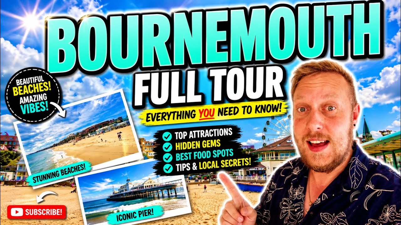 What Bournemouth REALLY Looks Like! Full Tour of the Town, Gardens & Beach EP 60