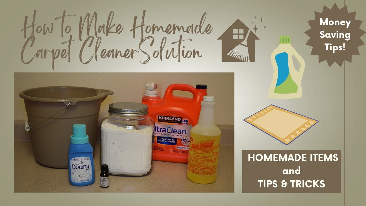 Homemade Carpet Cleaner Solution | Money Saving Tips | DIY Carpet Cleaner Concentrate Solution!
