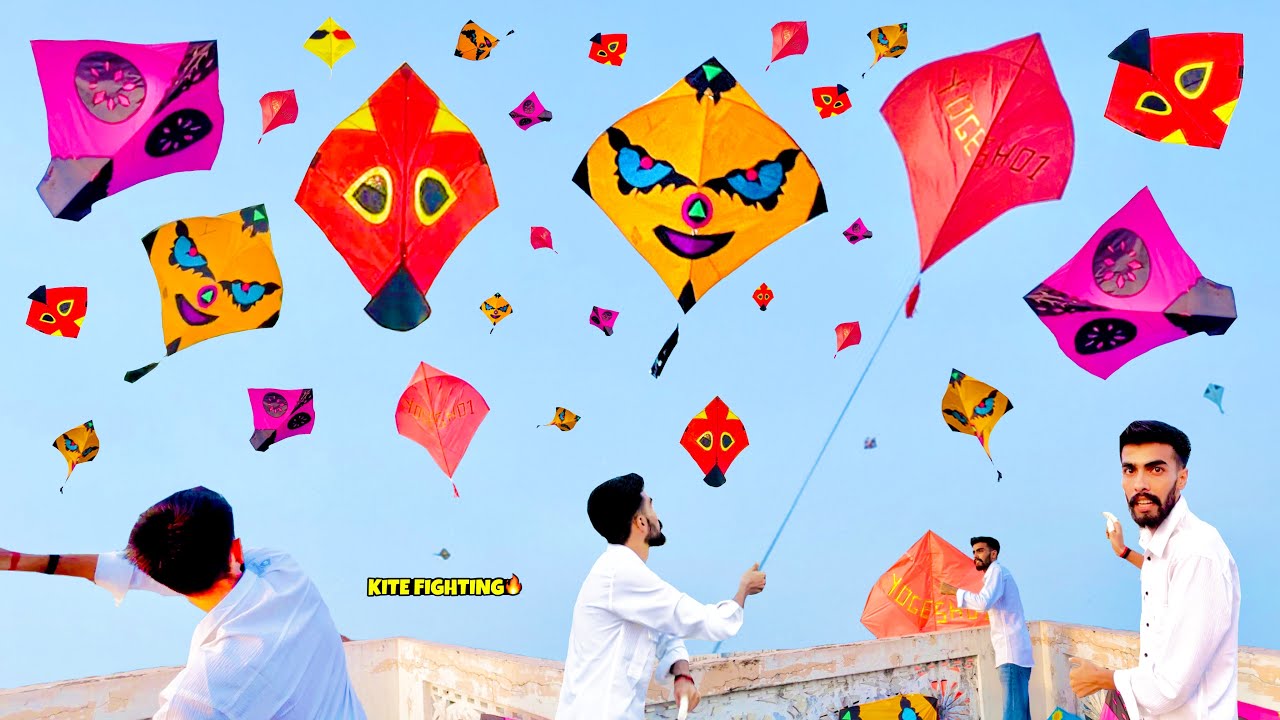 Flying Kites | Big Kite Flying | Kite Video | Kite Flying | Kite Fighting | Kite | Yogesh 01