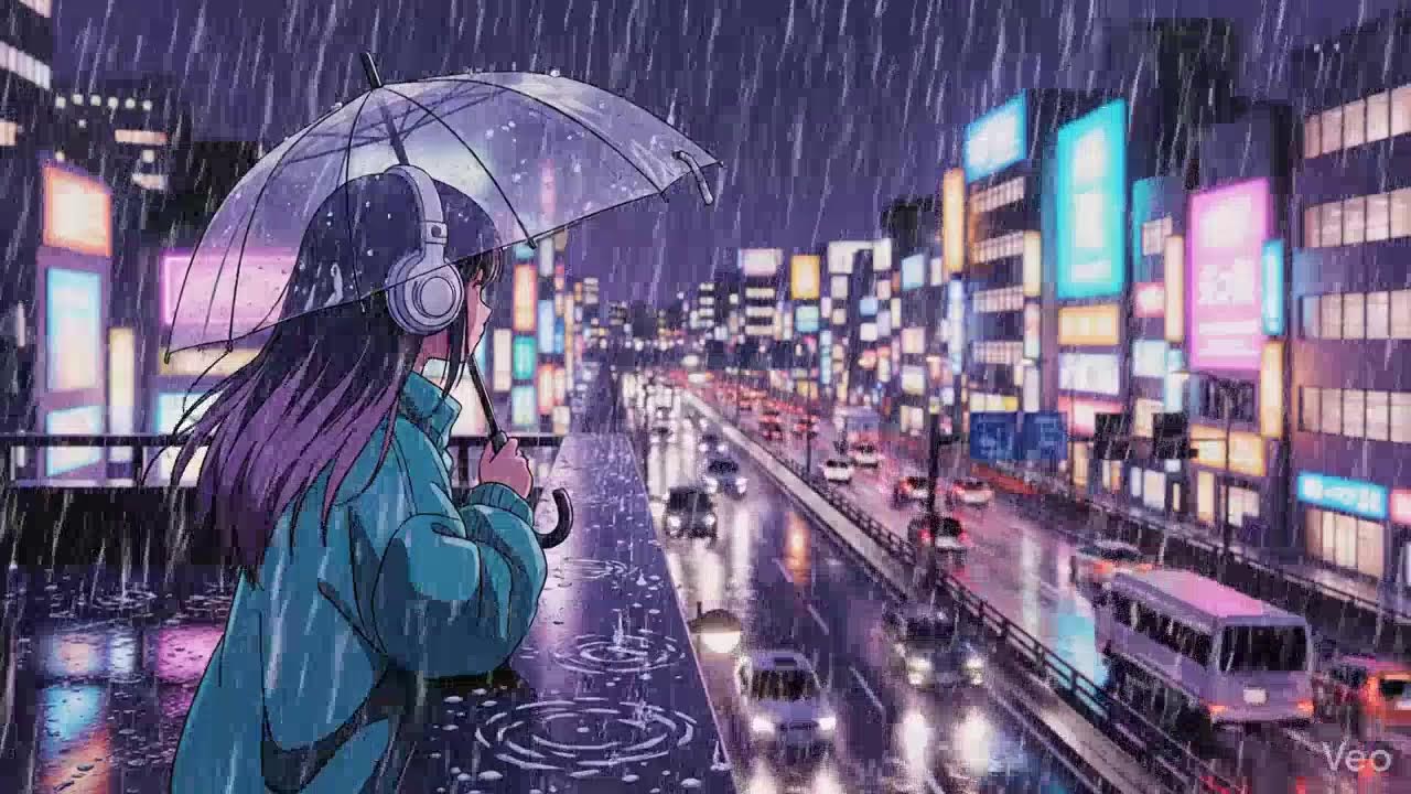Neon Lights & Rain 🌧️ Japanese Lofi Chillhop