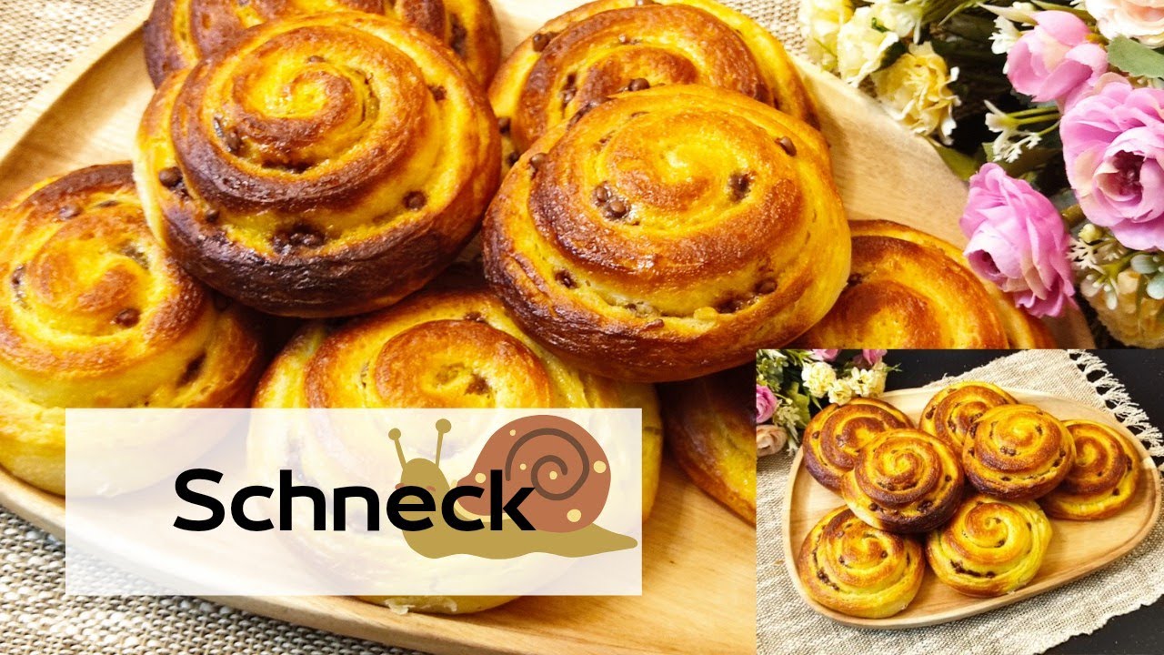 schneck 🐌شنيك بالمعجون والشكلاطة 🐌بريوش مورق وهشوش بدون عجين مورق 🤎🐌