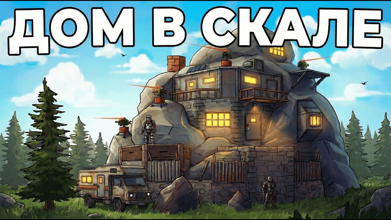 ДОМ В СКАЛЕ! Создал НЕПРОБИВАЕМЫЙ ДОМ в СКАЛЕ в Раст/Rust