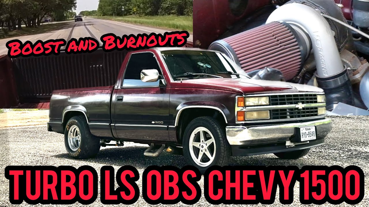 OBS Turbo LS Swapped Chevy 1500 Farm Truck ride along & rolling burnouts! Budget Build that works!!!