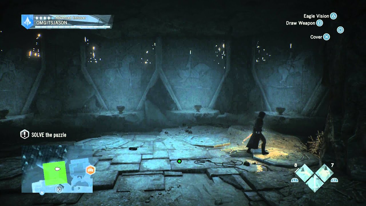 Assassin's Creed Unity Dead Kings - Raising The Dead: Lumiscent Floor Light / Wall Puzzle PS4