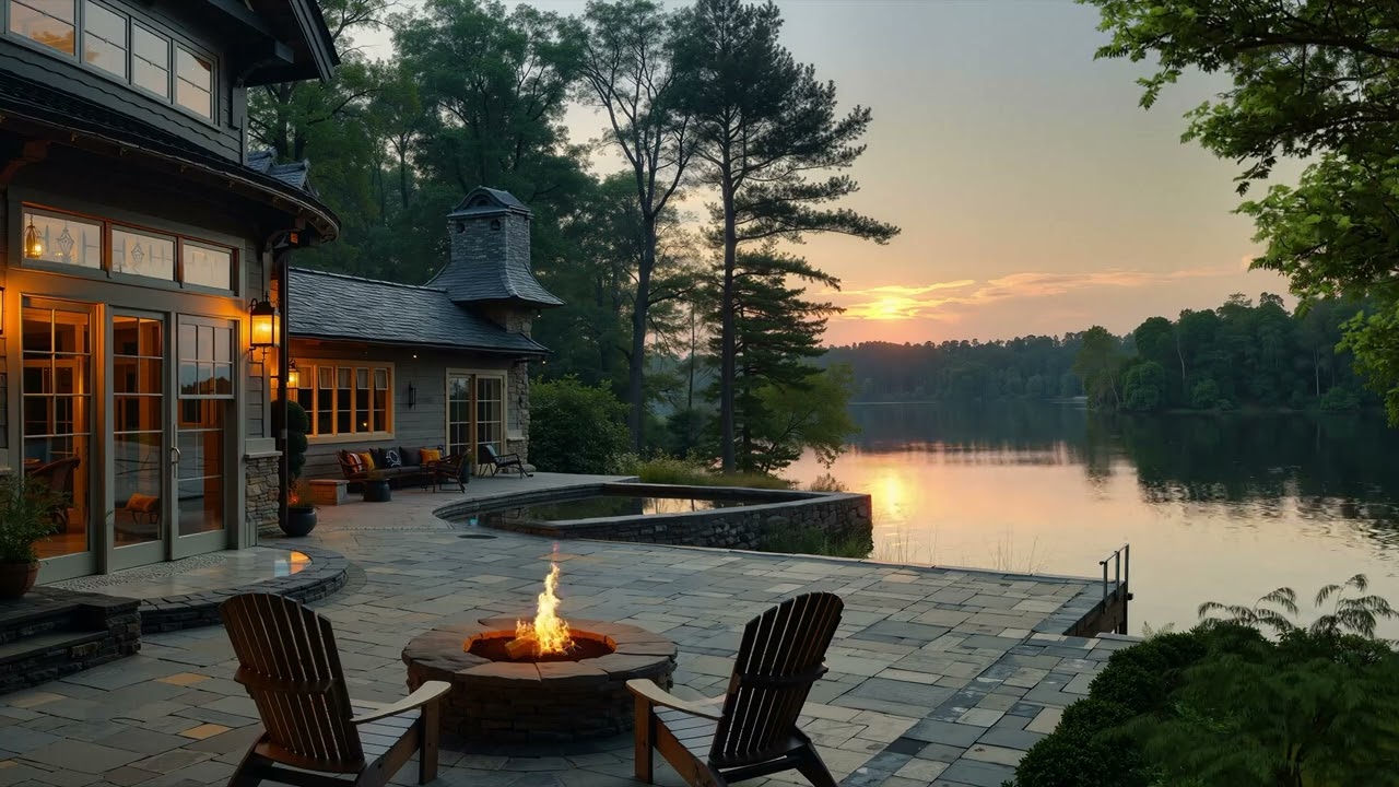 Cozy Lake House with Fire pit | Calm and Peaceful Ambience with Nature Sounds