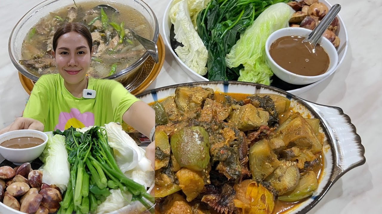 วันนี้กินข้าวกับแกงหัวปลาทูกังใส่มะเขือยักษ์อร่อยมากค่ะ