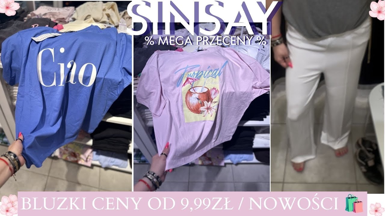SINSAY 🌸 LIPCOWE CUDNE NOWOŚCI 🩷 WOW NOWE BLUZKI & Nowe białe spodnie HIT & mierzę & sp&oacute;dnice HIT✨🩷