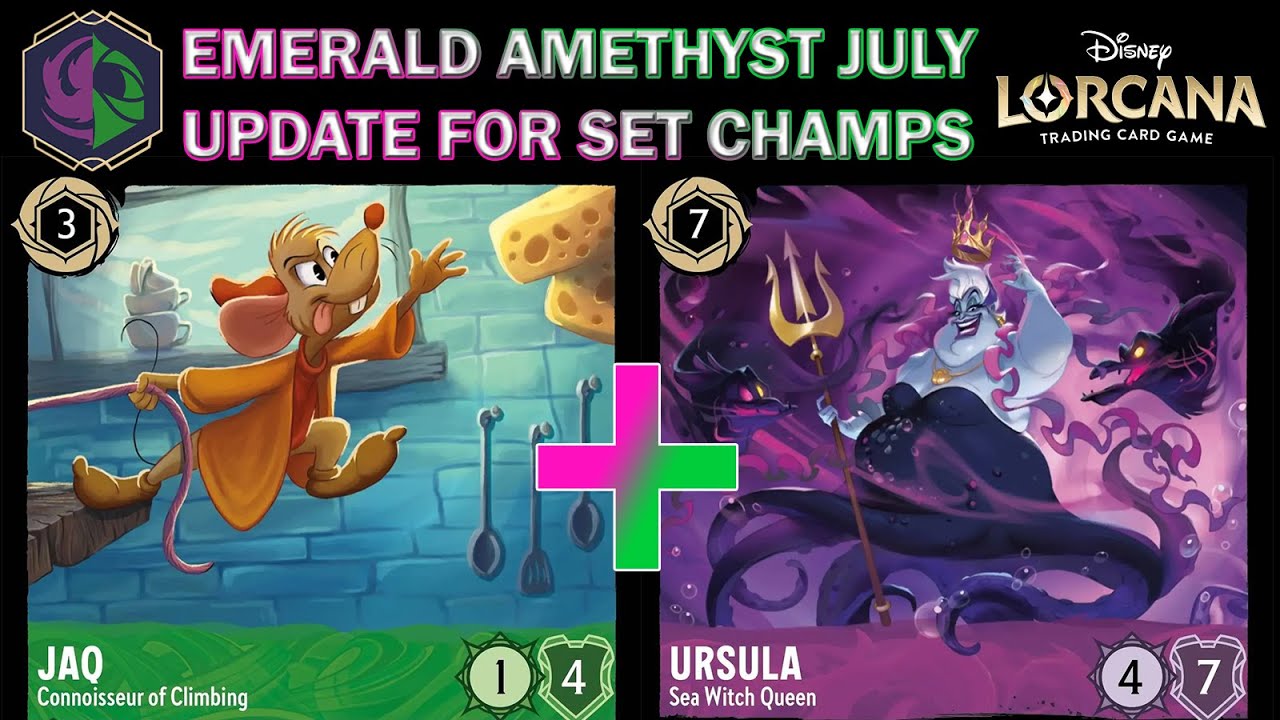 🟢🟣 EMERALD AMETHYST DECK PROFILE - AGGRO TEMPO UPDATE JULY SET CHAMPIONSHIP - Disney Lorcana