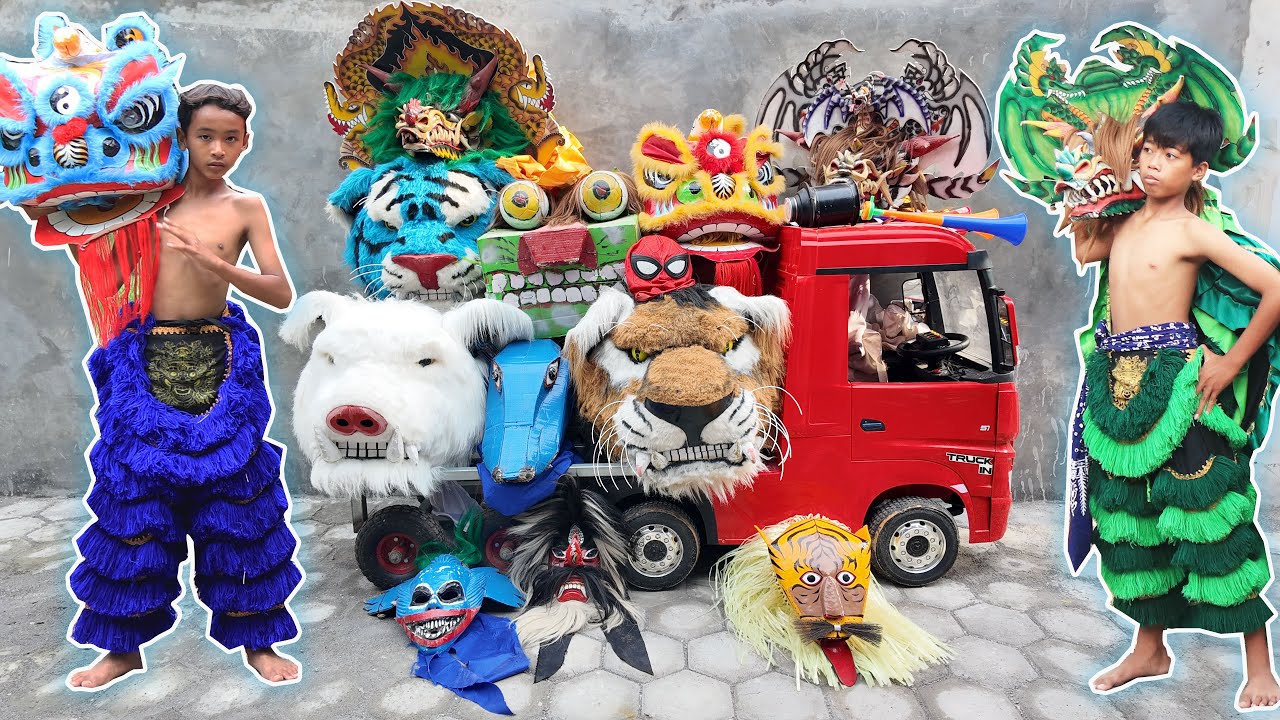 💥✅️wadidau‼️  ada barongan devil macanan sapi barongsai kewanan singobarong truk oleng lagi berjemur