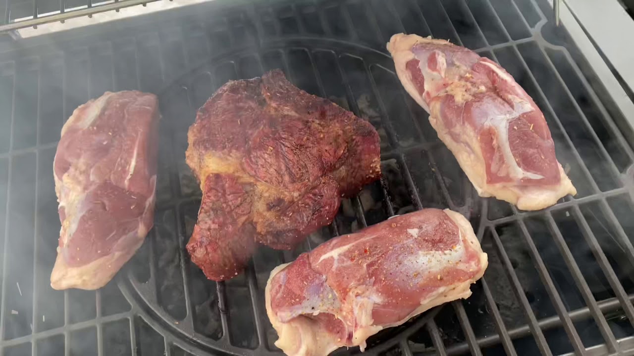 Угольный гриль Tarrington House Memphis первый запуск, тест.