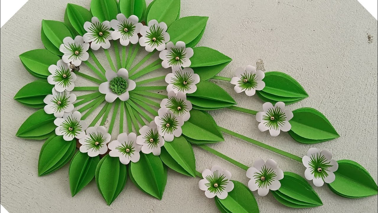 Beautiful flower wall hanging ideas #diy #papercraftwallhanging #paper craft 