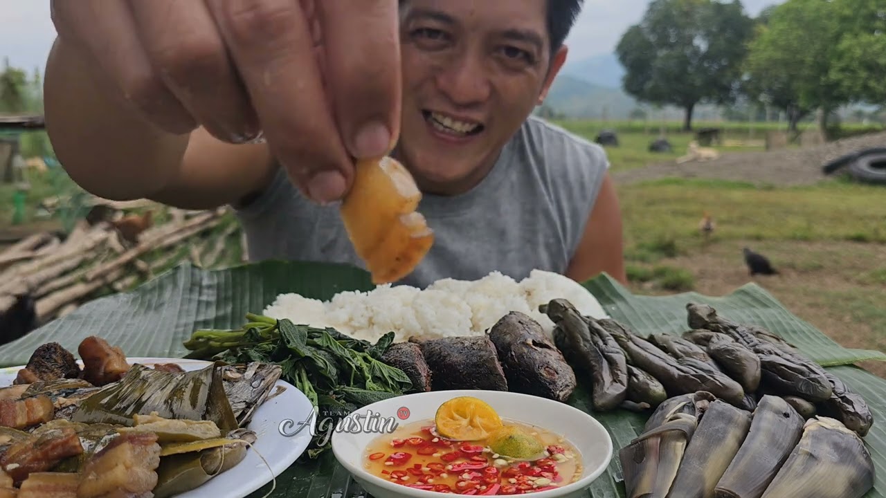 SINAENG NA TULINGAN AT ETAG NA BABOY RAMO | PAGKAING BUKID | OUTDOORCOOKING |Team AgustinTV