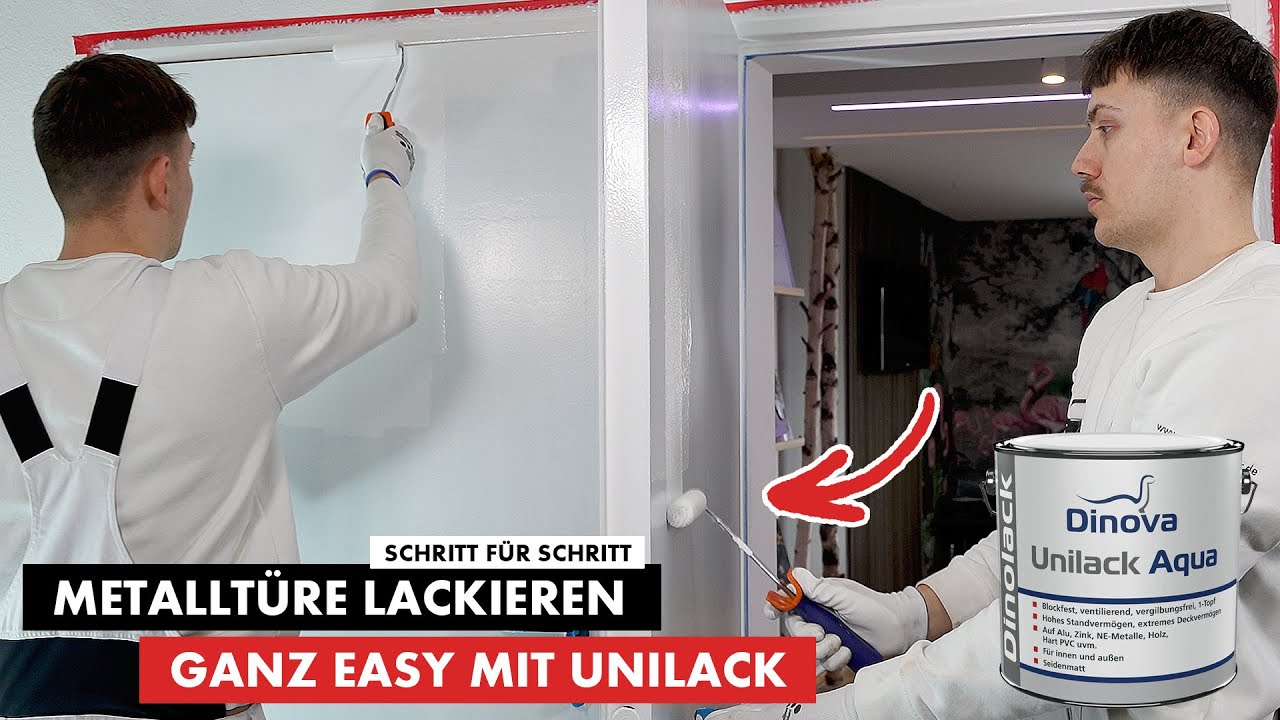 METALLTÜR RICHTIG LACKIEREN mit einfachen LACK SYSTEM erklärt vom Malermeister
