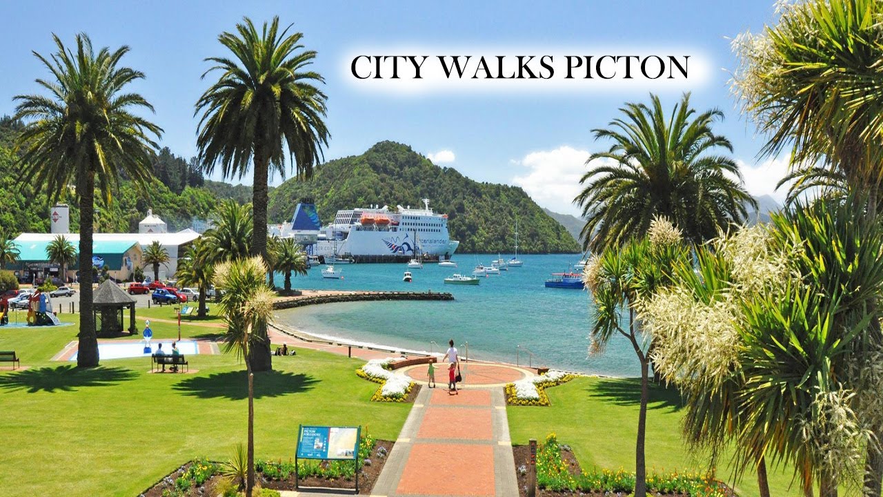 [4K] Picton - Walking Tour, New Zealand