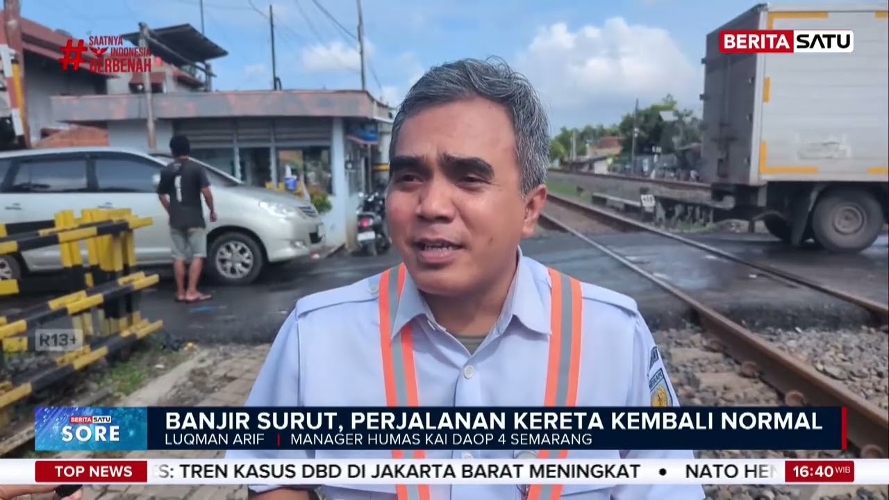 Sempat Terganggu Banjir, Perjalanan Kereta Api di Pekalongan Kembali Normal 