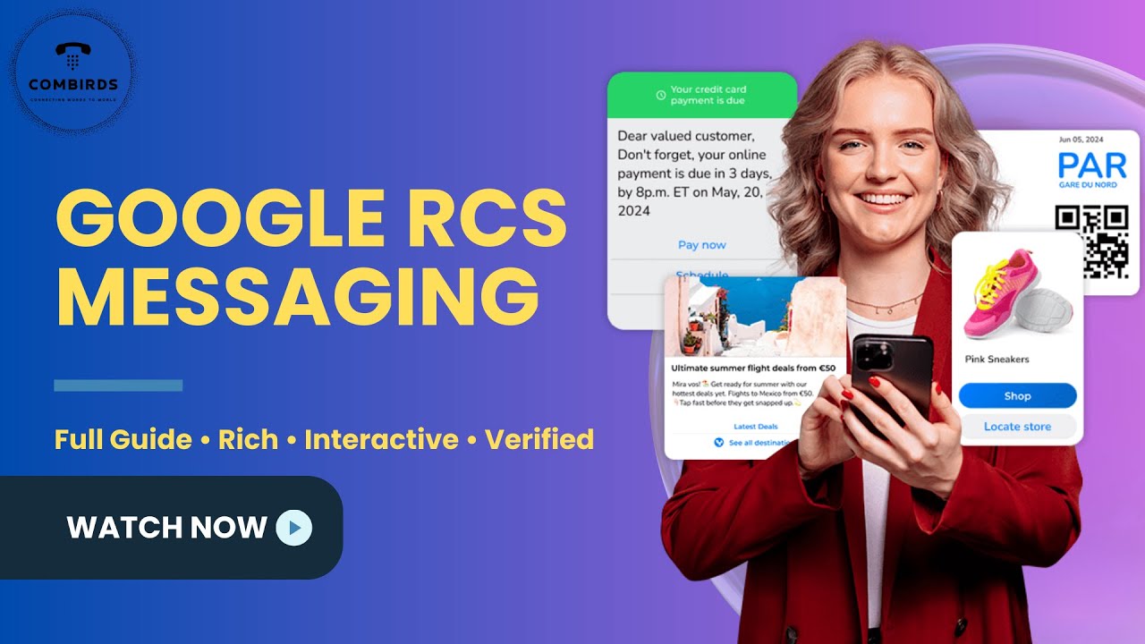 Google RCS Explained | RCS vs SMS vs WhatsApp | Combirds RCS Platform Demo