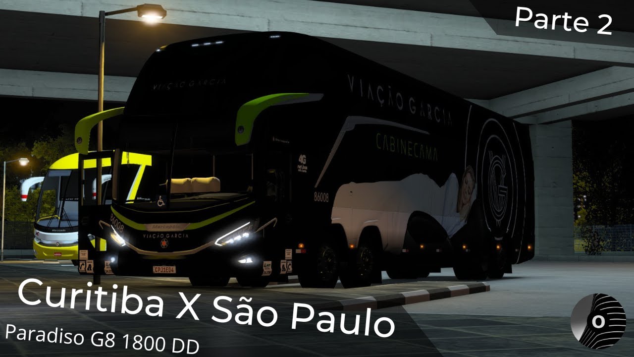 ETS2 - CURITIBA x SÃO PAULO com o PARADISO G8 1800 DD 15M da GARCIA! Mapa RBR
