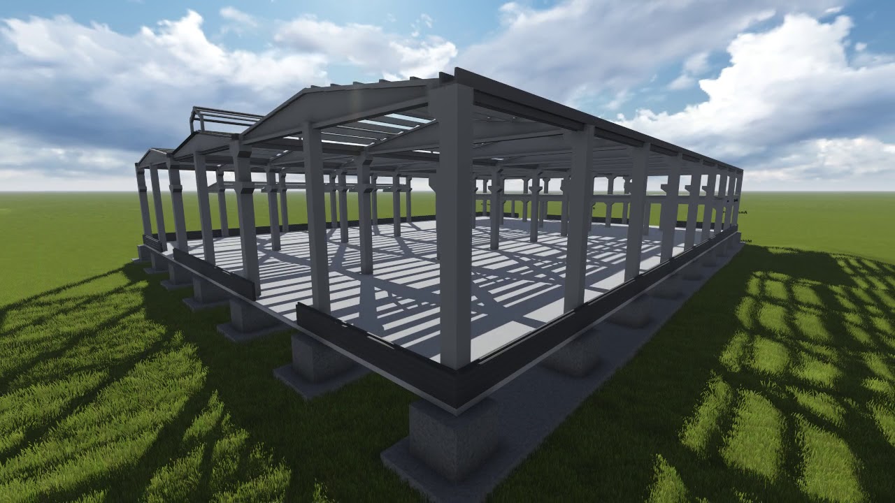 Prefabrike Betonarme Yapı Elemanları 3D Animasyonu