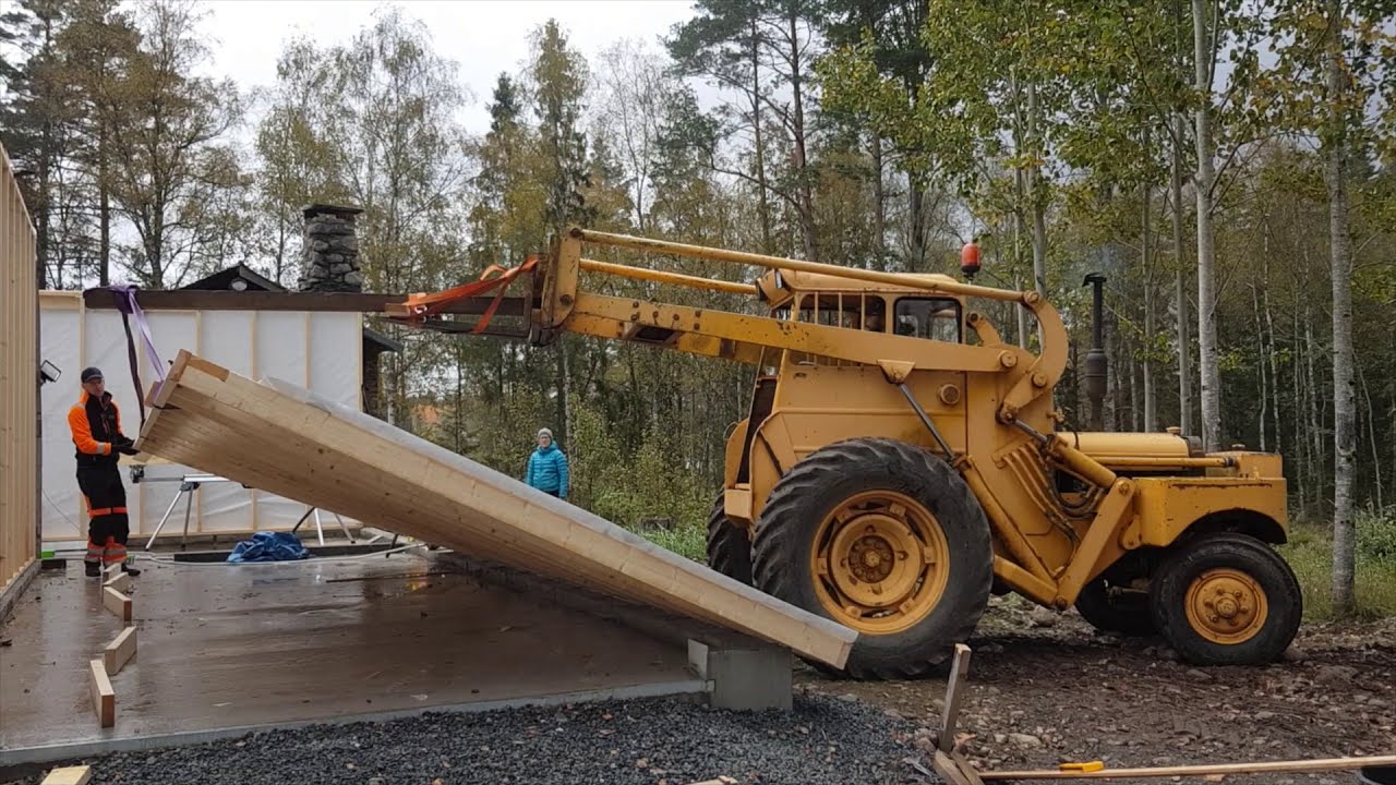 Garagebygge del 6 - Stomresning och limträbalkar
