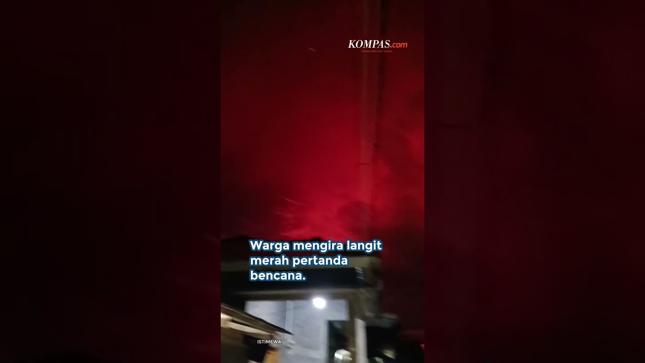 Langit Merah Darah di Pantai Pandeglang, Warga Khawatir Tanda Bencana