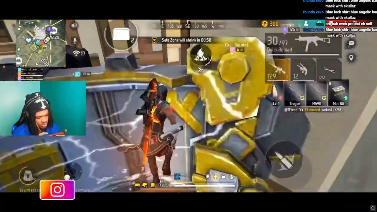 Part 3  @NozyBack Plays Team code Ranked Games on Free Fire🔥🔥 With Subscribers 😨🤯 *RAGES *