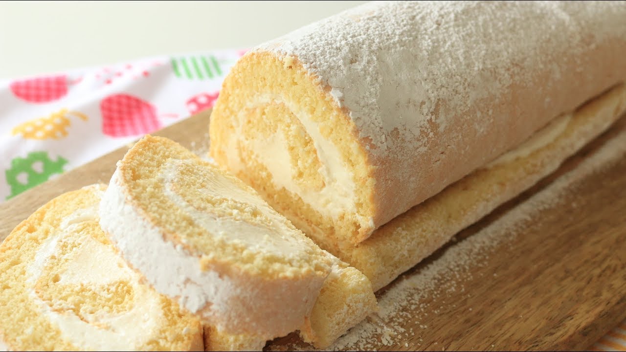 Vanilla Swiss Roll Cake Recipe