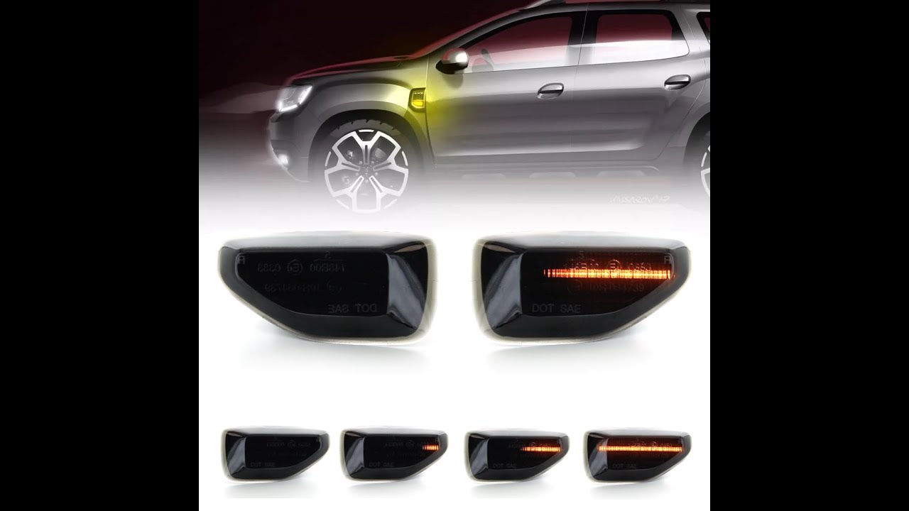 Démonstration Clignotants latéraux DACIA DUSTER II, LOGAN II, SANDERO II LED DYNAMIQUE DÉFILANT