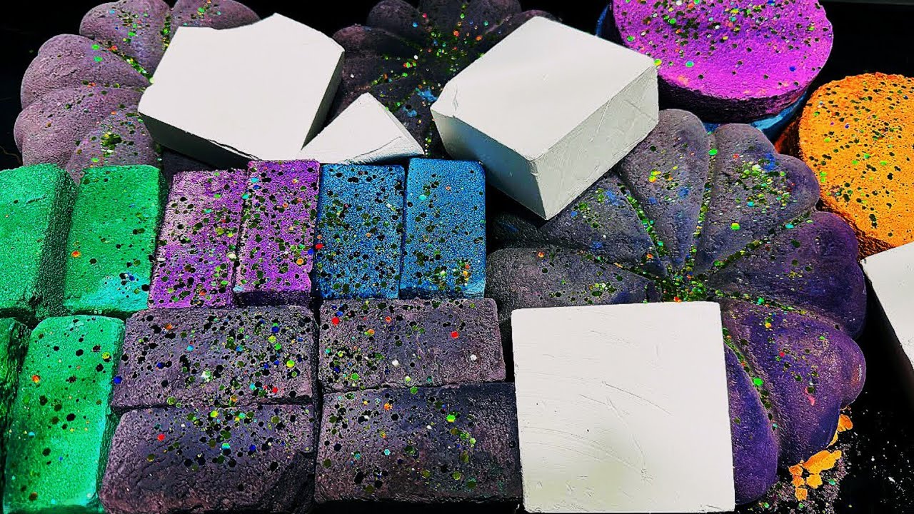 Neon Galaxy Chalk Crushing✨💥by @ColourChalk | Oddly Satisfying | Relaxing Sound | Please Subscribe❤️