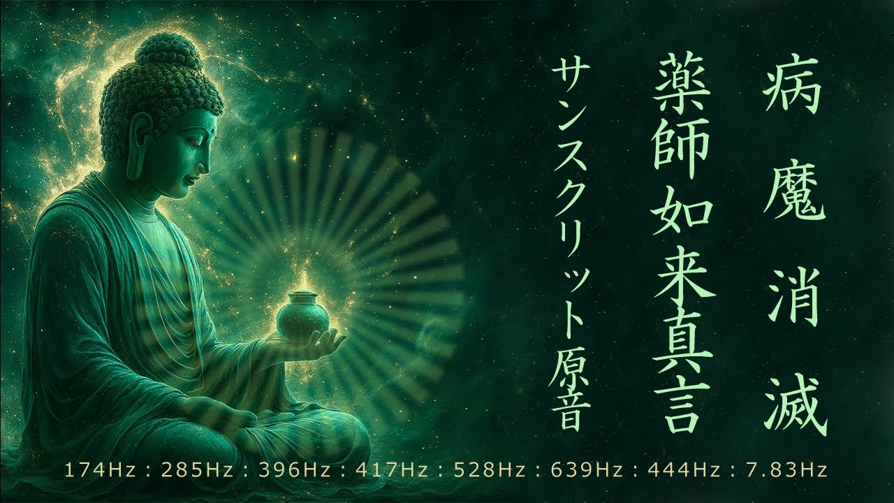 【聴くと叶う】病魔消滅◆薬師如来◆サンスクリット原音◆真言歌◆