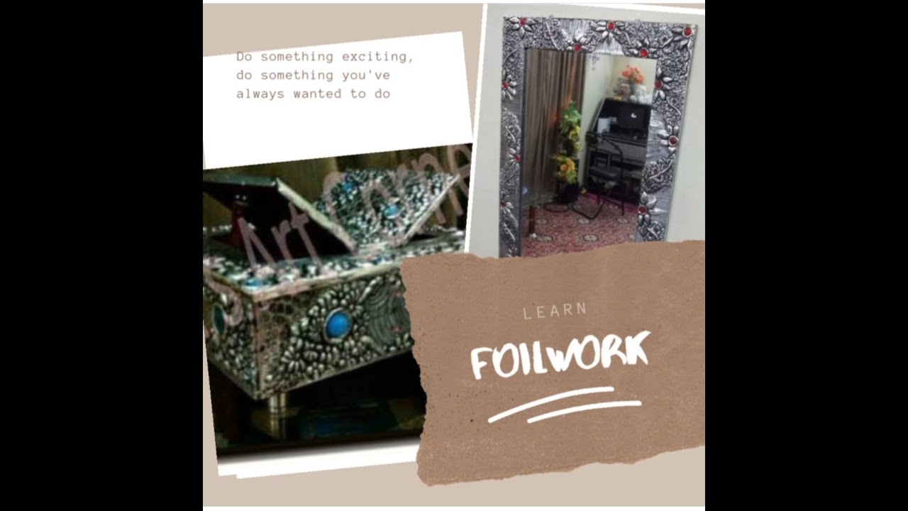 How to emboss and cut aluminium foil.part 2(Embossing and pasting)check part 1 for cutting