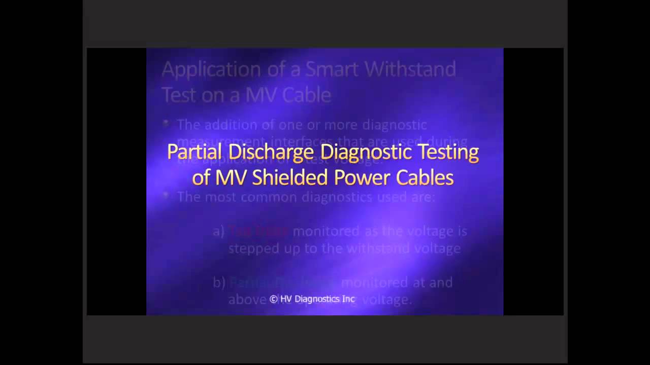Offline Partial Discharge Testing of MV Cables in the Field