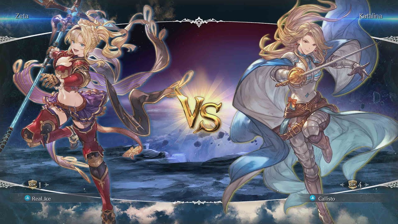 GBVS Rising Gameplay Real Ice (Zeta) VS BG Callisto (Katalina)