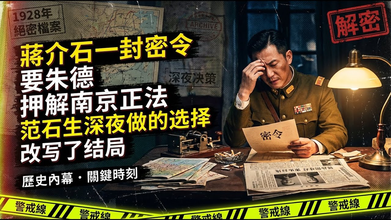 蒋介石一封密令：要朱德「押解南京正法」？范石生深夜做的选择，改写了结局