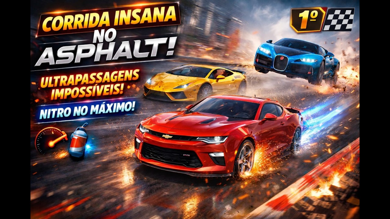 CORRIDA INSANA NO ASPHALT! ULTRAPASSAGENS IMPOSSÍVEIS E NITRO NO MÁXIMO! 🚗💨