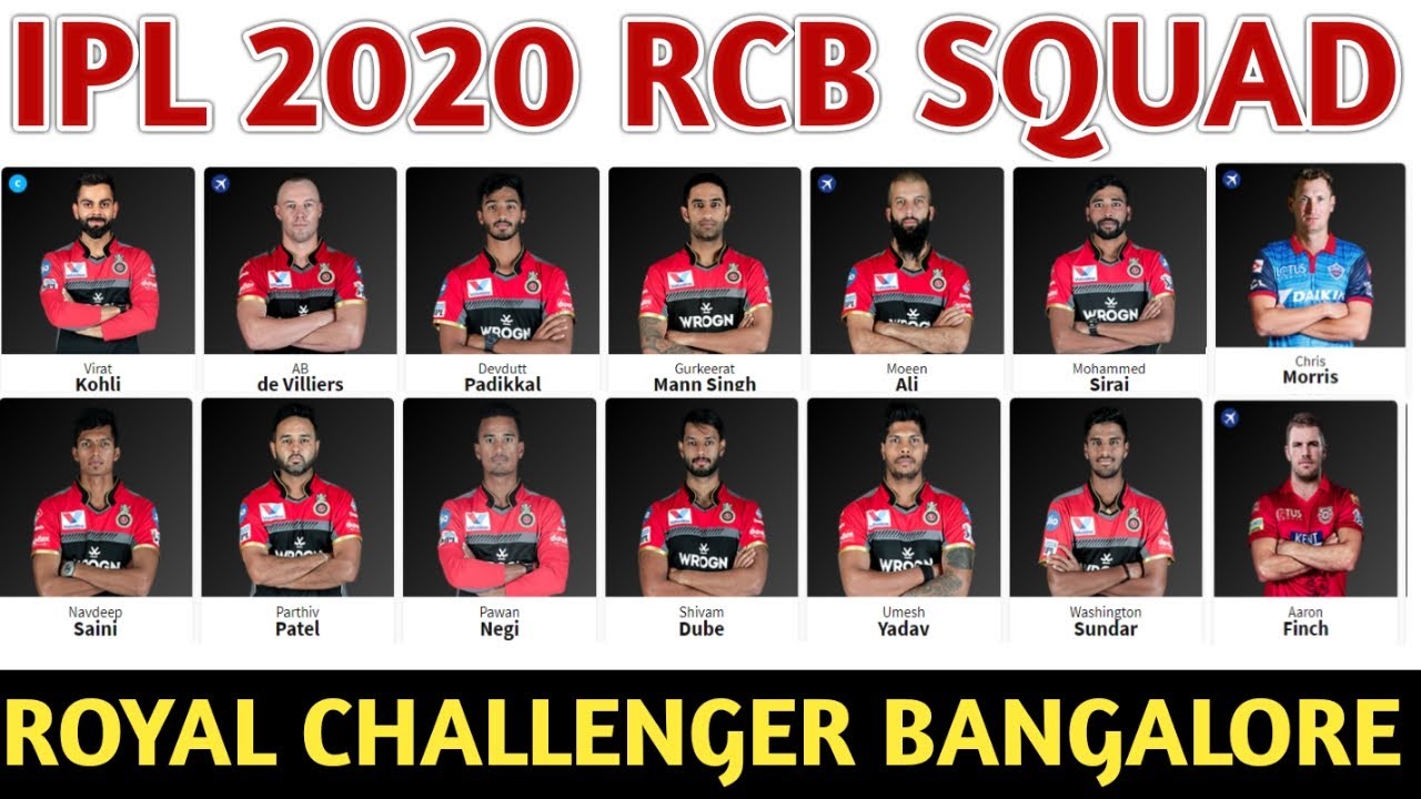 IPL 2020 Royal Challengers Bangalore Team Squad | RCB Confirmed & Final Squad | RCB Players List