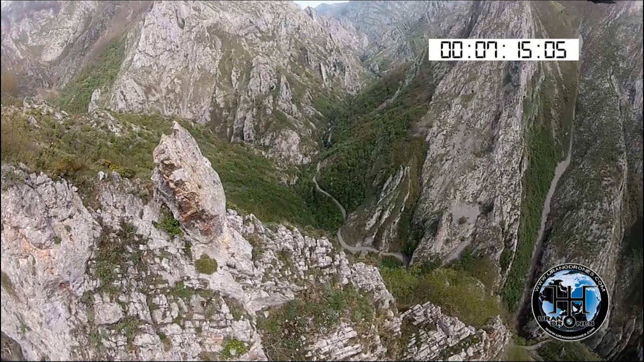 Revision con dron desprendimientos de rocas Desfiladero de Los Beyos