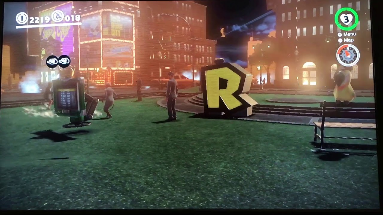 Mario Odyssey | Talkatoo Camera Glitch to New Donk City Night Glith