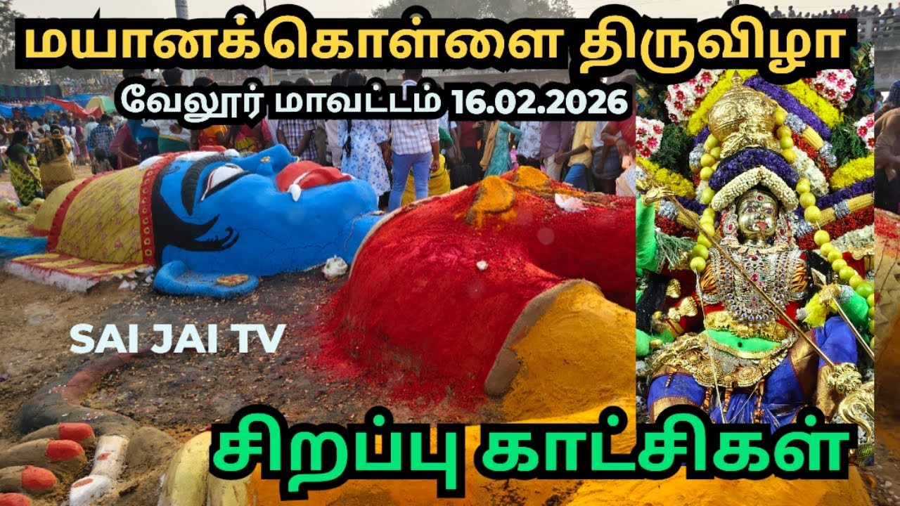 மயானக்கொள்ளை திருவிழா வேலூர் மாவட்டம் 16.02.2026 @saijaitv4093 