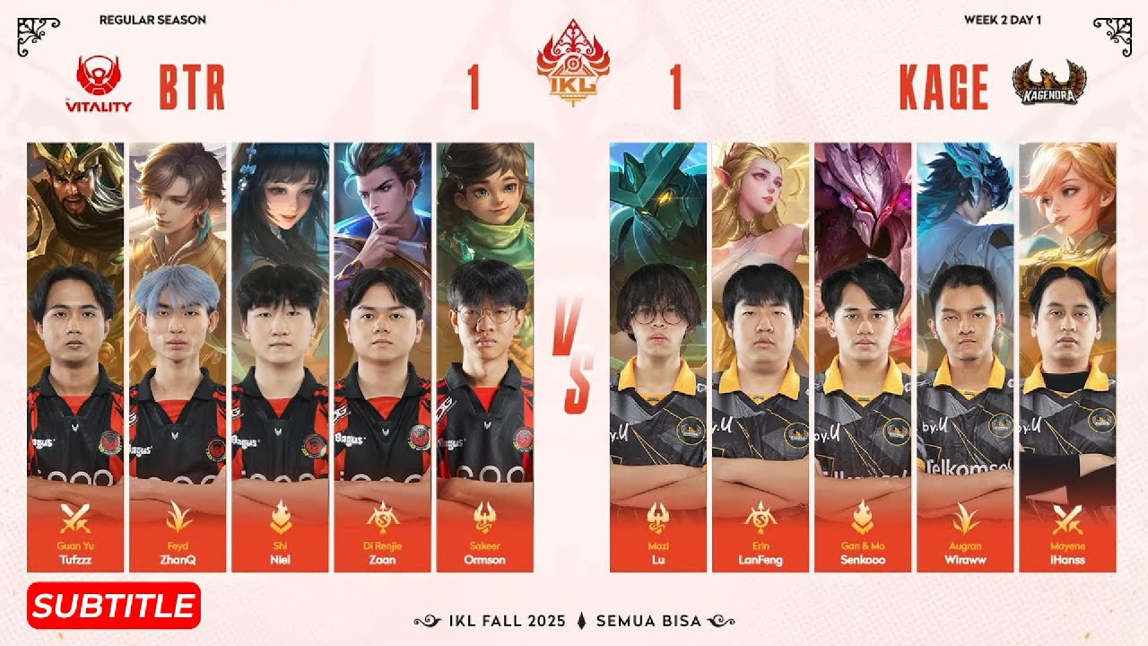 [VOD] Bigetron by Vitality vs Kagendra | Game 3 | IKL Fall 2025 | Week 2 Day 1