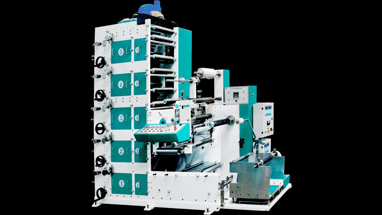 FLEXO LABEL PRINTING MACHINE (ROTARY) | 5 COLOUR + 1 ROTARY DIE CUTTING MACHINE