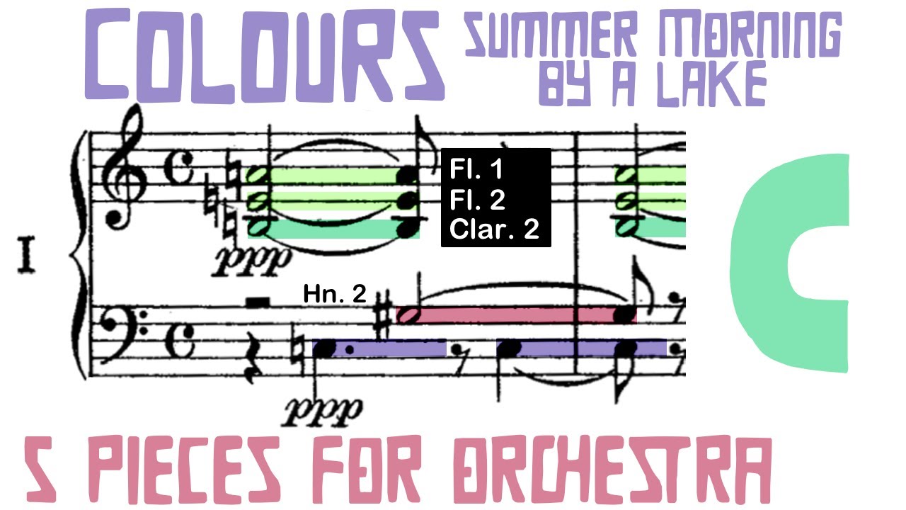 Schoenberg: 5 Pieces for Orchestra, 3C - Colours DIAGRAMMED